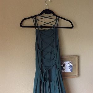 Lulu's Dresses - LuLus “Strappy To Be Here” -Forest Green Lulu's Dresses - LuLus “Strappy To Be Here” -Forest Green